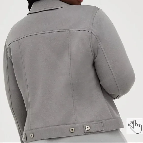 🎉🎉NWT🎉🎉Torrid Gray Shacket 🎉🎉Soft and Comfy!! 🌺 - Picture 2 of 7
